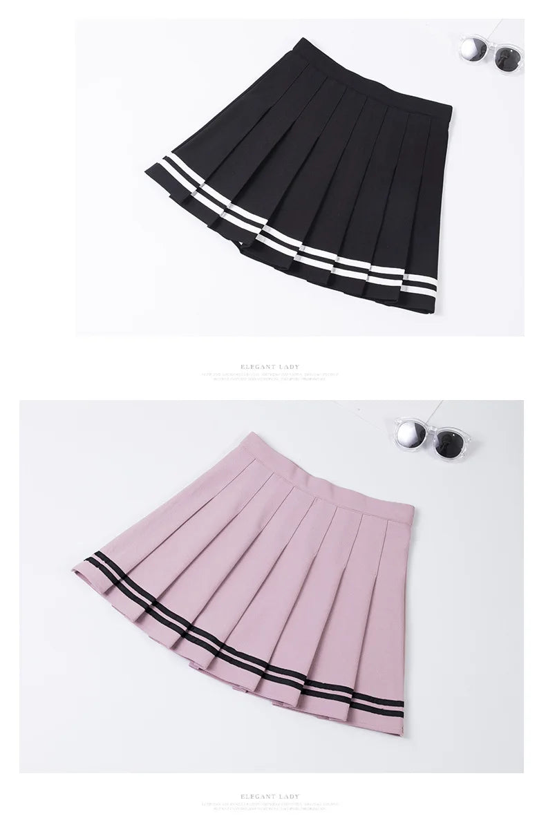 Sporty Pleated Tennis Mini Skirt