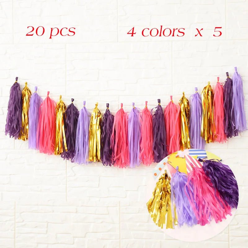 Tissue Paper Tassel Garland