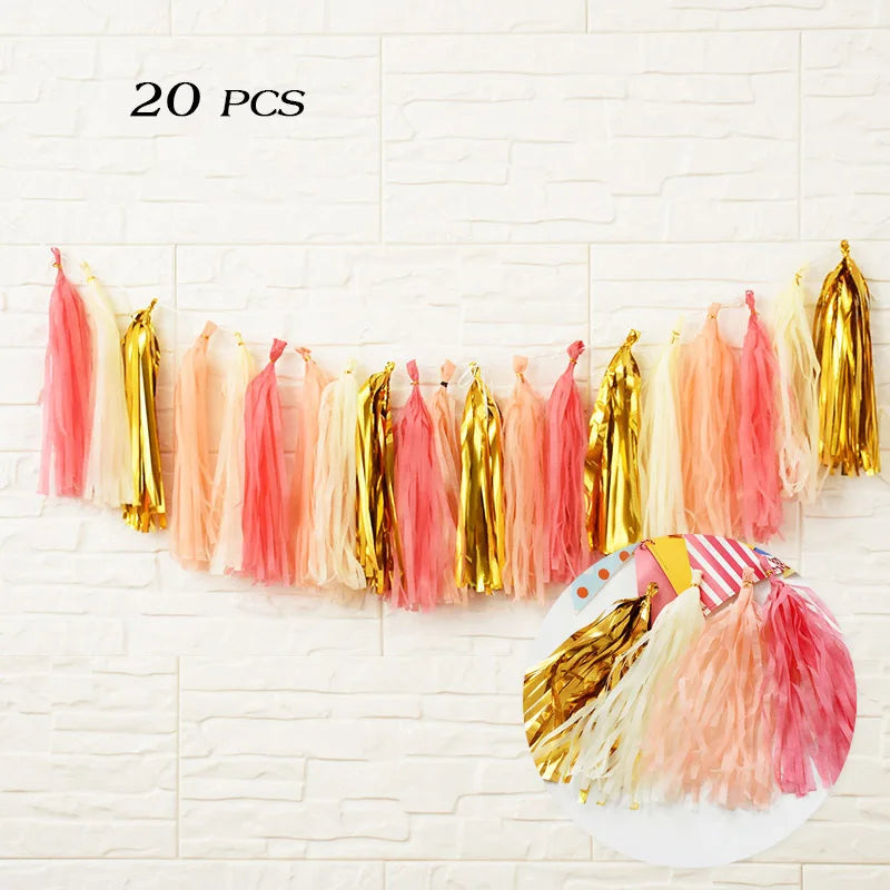 Tissue Paper Tassel Garland