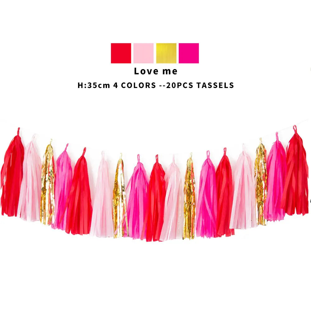 Tissue Paper Tassel Garland
