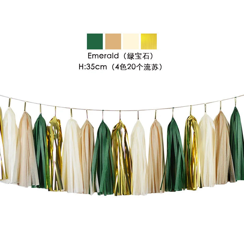 Tissue Paper Tassel Garland