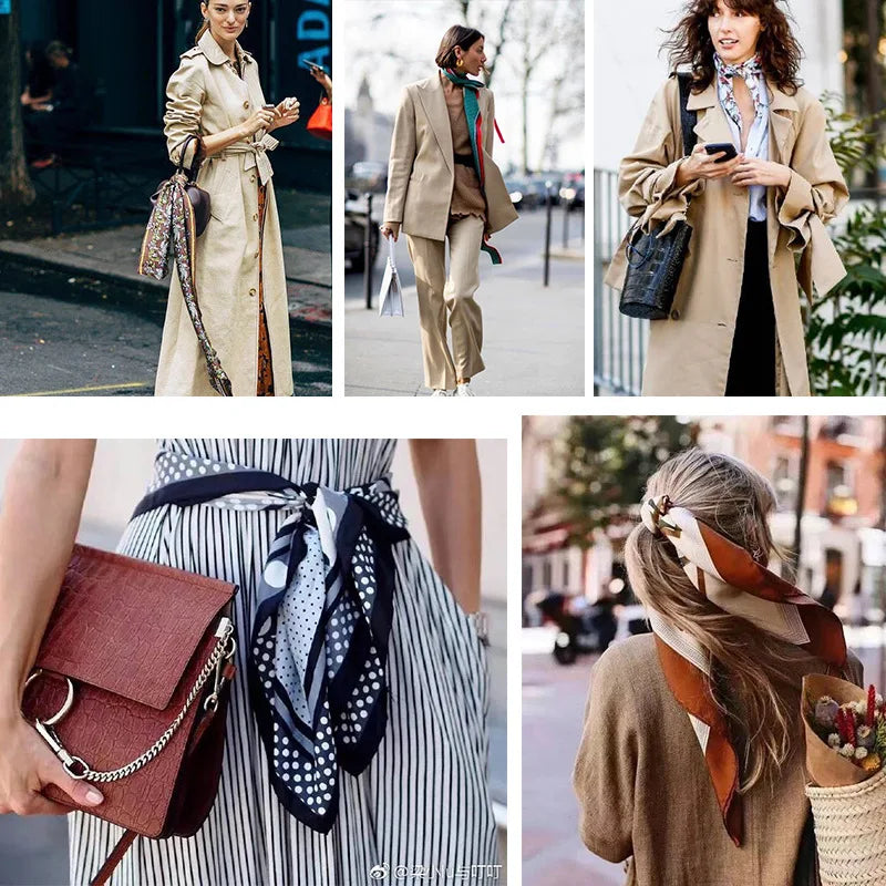 La Dolce Vita Printed Square Silk Scarf