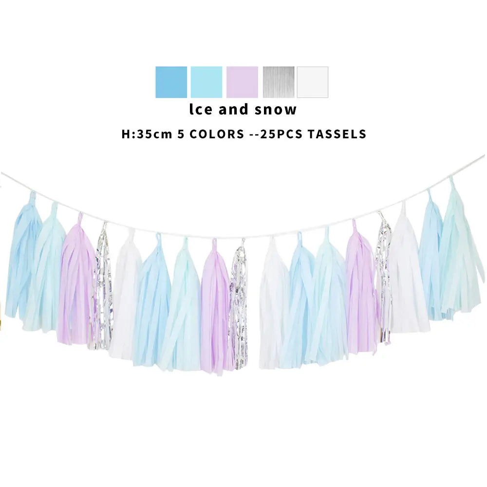 Tissue Paper Tassel Garland