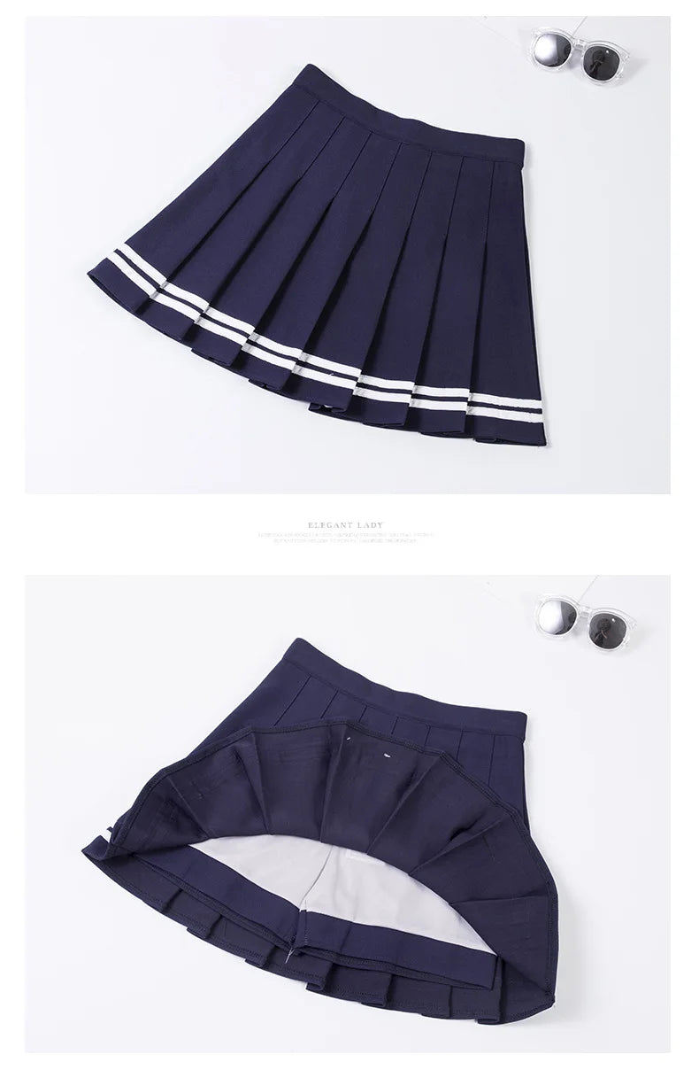 Sporty Pleated Tennis Mini Skirt
