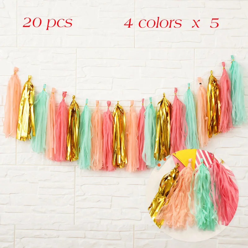 Tissue Paper Tassel Garland