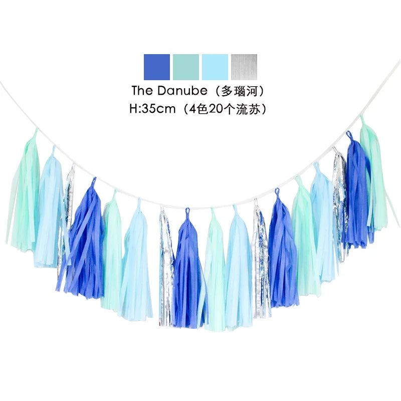 Tissue Paper Tassel Garland