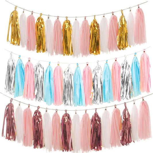 Tissue Paper Tassel Garland