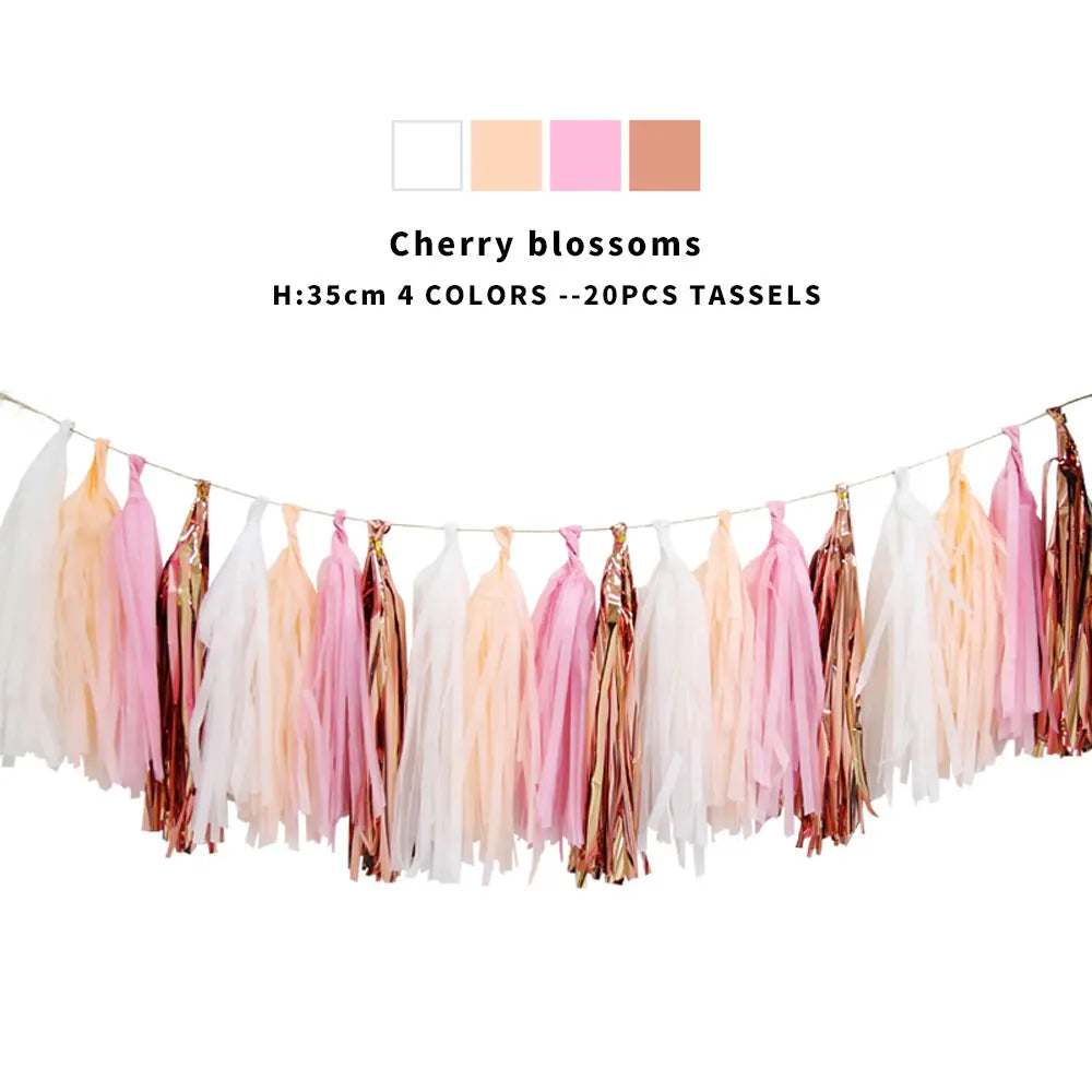 Tissue Paper Tassel Garland