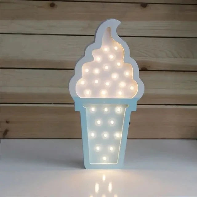 Wooden Ice Cream LED Light