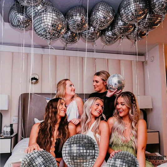 Silver Disco Ball Balloons