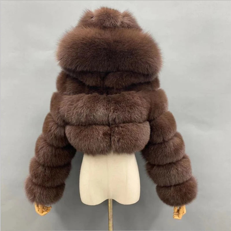 Women's Faux Fur Hooded Jacket