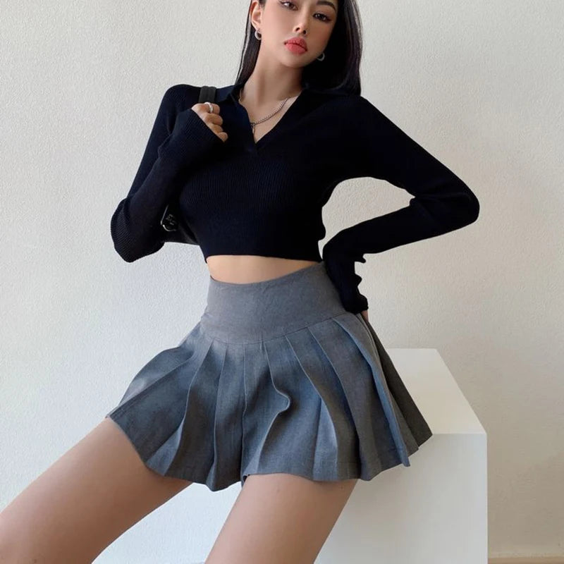 Fashion Pleated Mini Skirt