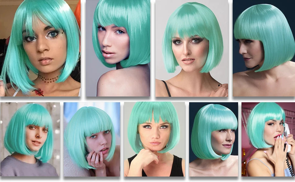 Colorful Short Bob Wig