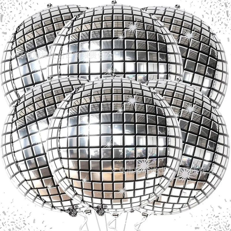 Silver Disco Ball Balloons