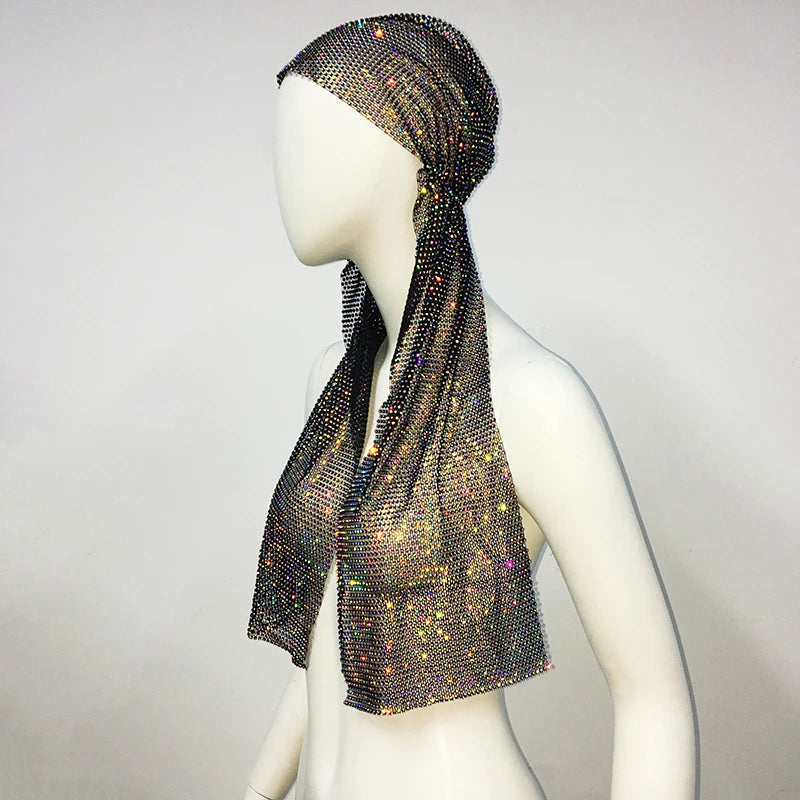 Crystal Rhinestone Headscarf