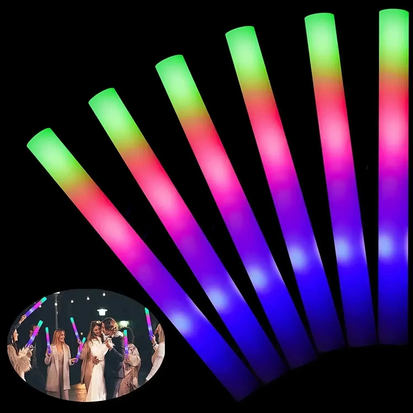 20 Glow Foam Sticks