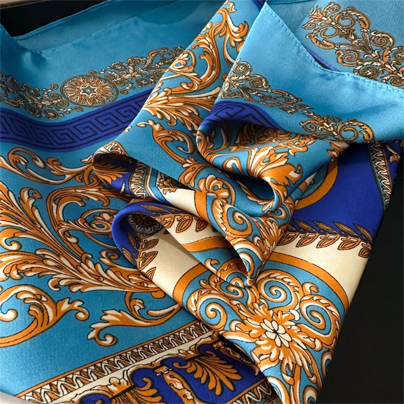 La Dolce Vita Printed Square Silk Scarf