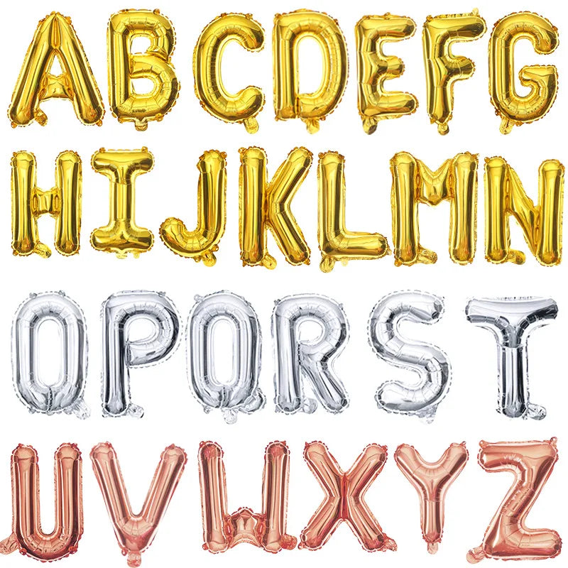 Giant Gold Letter Balloons