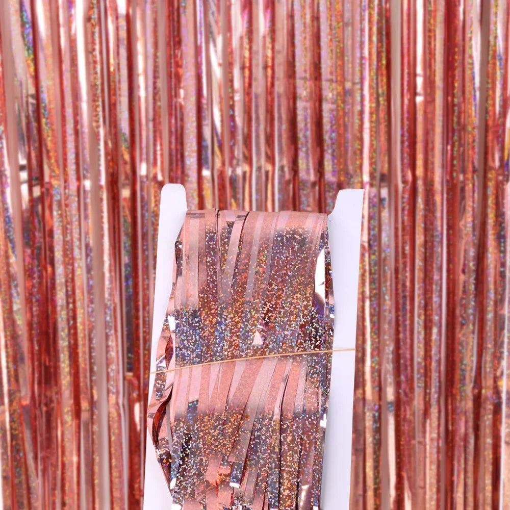 Falling in Love Tinsel Foil Curtains