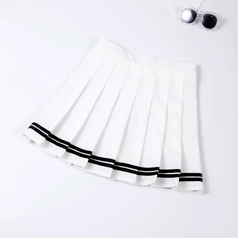 Sporty Pleated Tennis Mini Skirt