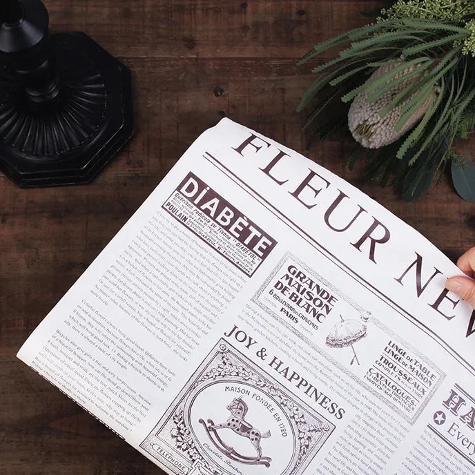 English Print Newspaper Wrapping Paper