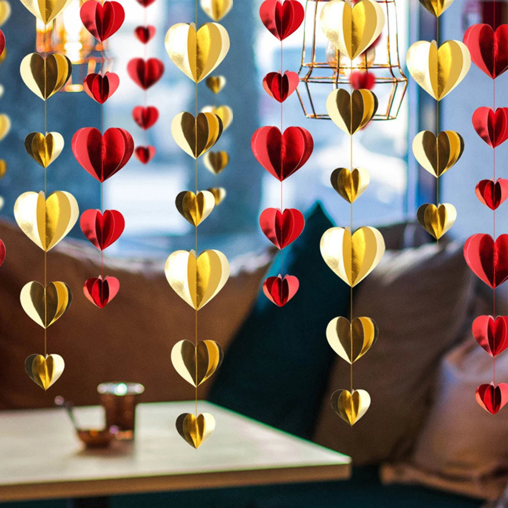 3D Heart Garland