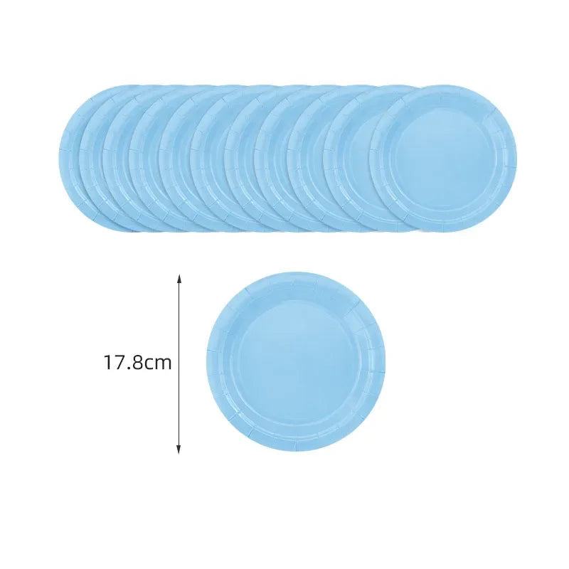 Light Blue Disposable Tableware