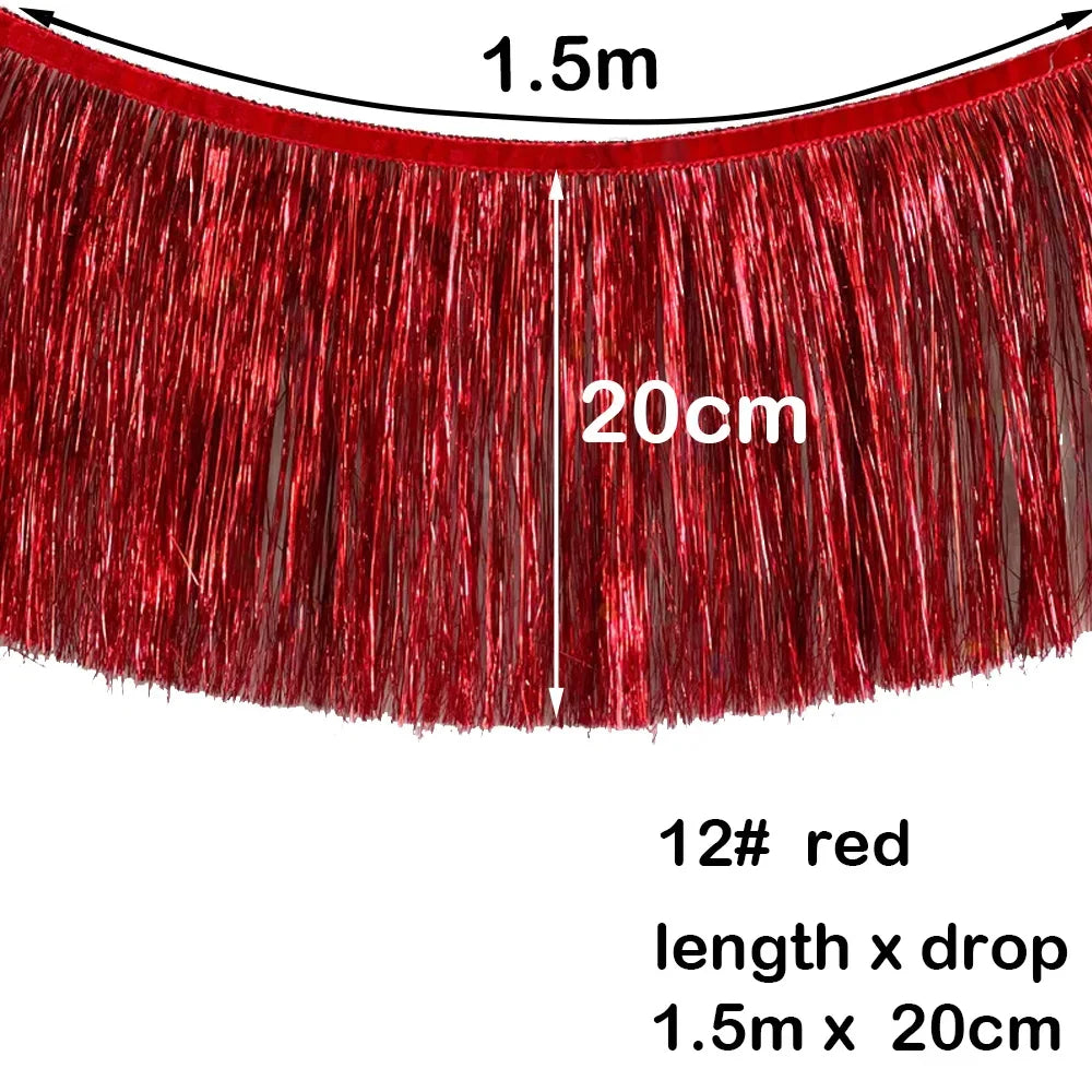 1.5m Premium Metallic Fringe Tassel Banner