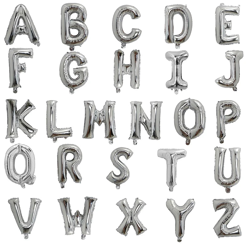 Giant Silver Letter Balloons