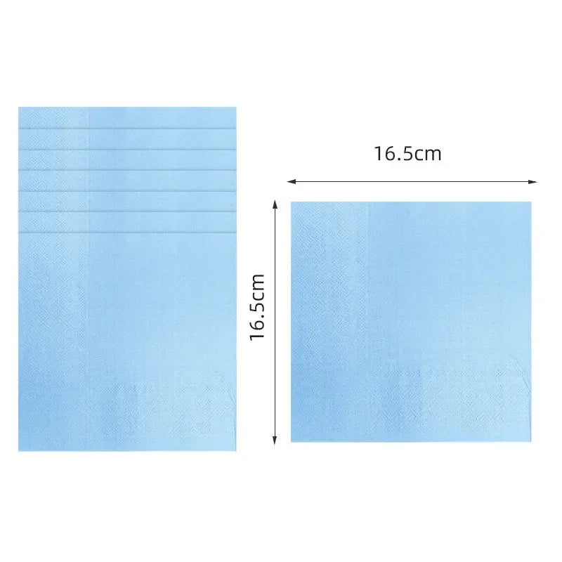 Light Blue Disposable Tableware