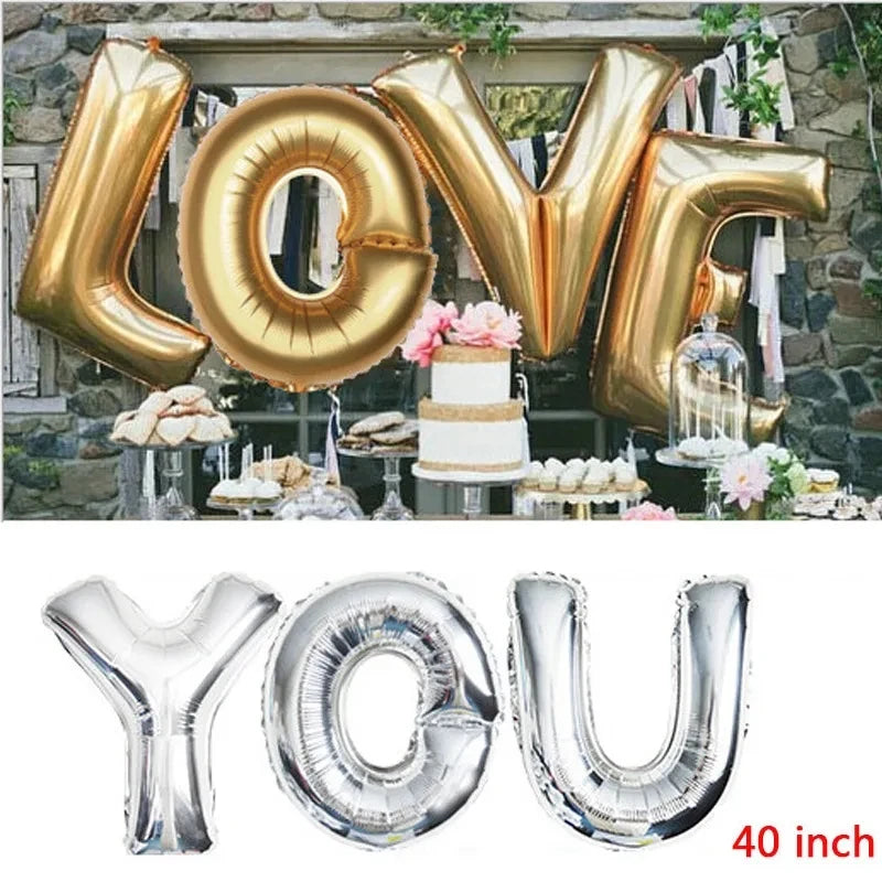 Giant Gold Letter Balloons