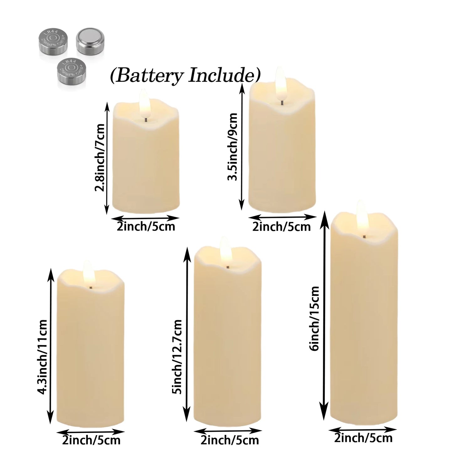 Flameless LED Pillar Candles