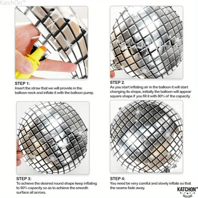 Silver Disco Ball Balloons