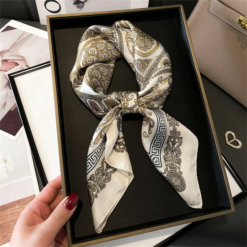 La Dolce Vita Printed Square Silk Scarf