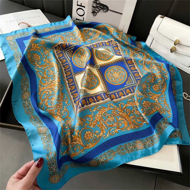 La Dolce Vita Printed Square Silk Scarf