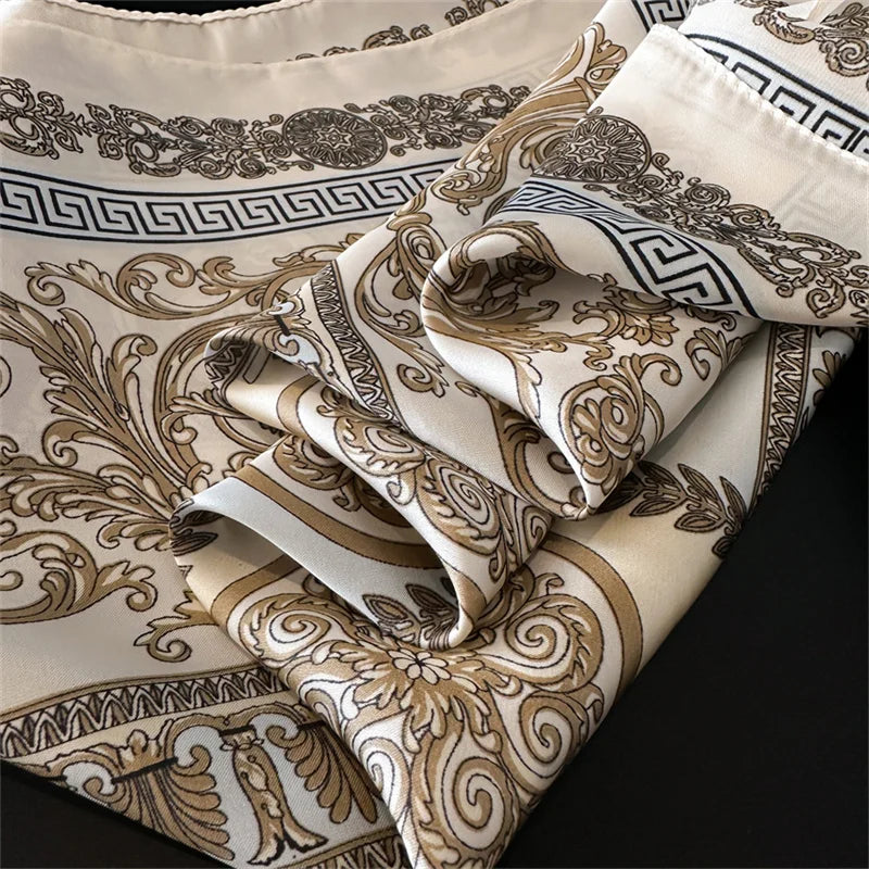 La Dolce Vita Printed Square Silk Scarf