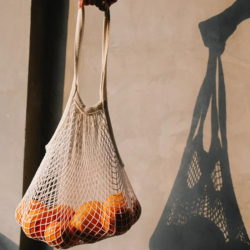 Trendy Cotton Mesh Tote Bag