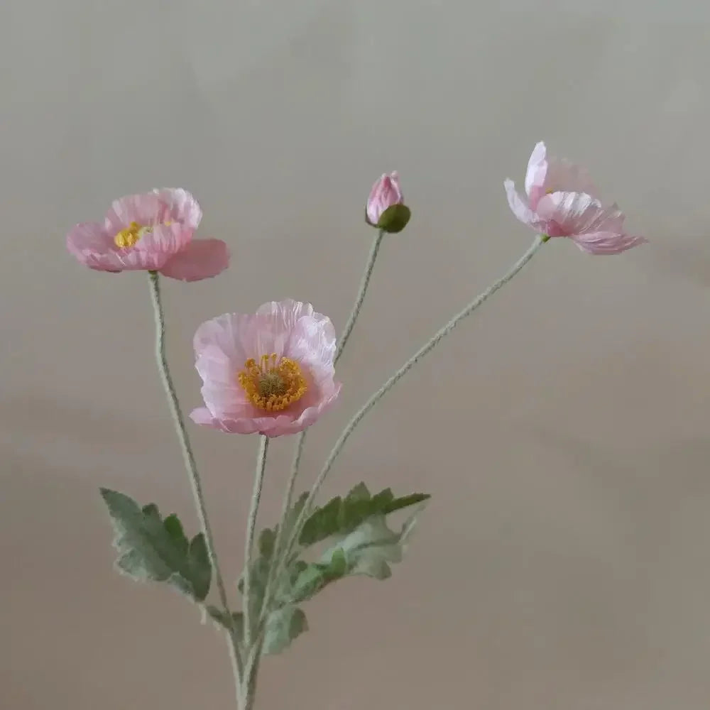 Elegant Artificial Poppy Bouquet