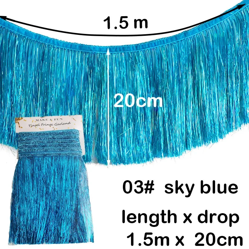 1.5m Premium Metallic Fringe Tassel Banner