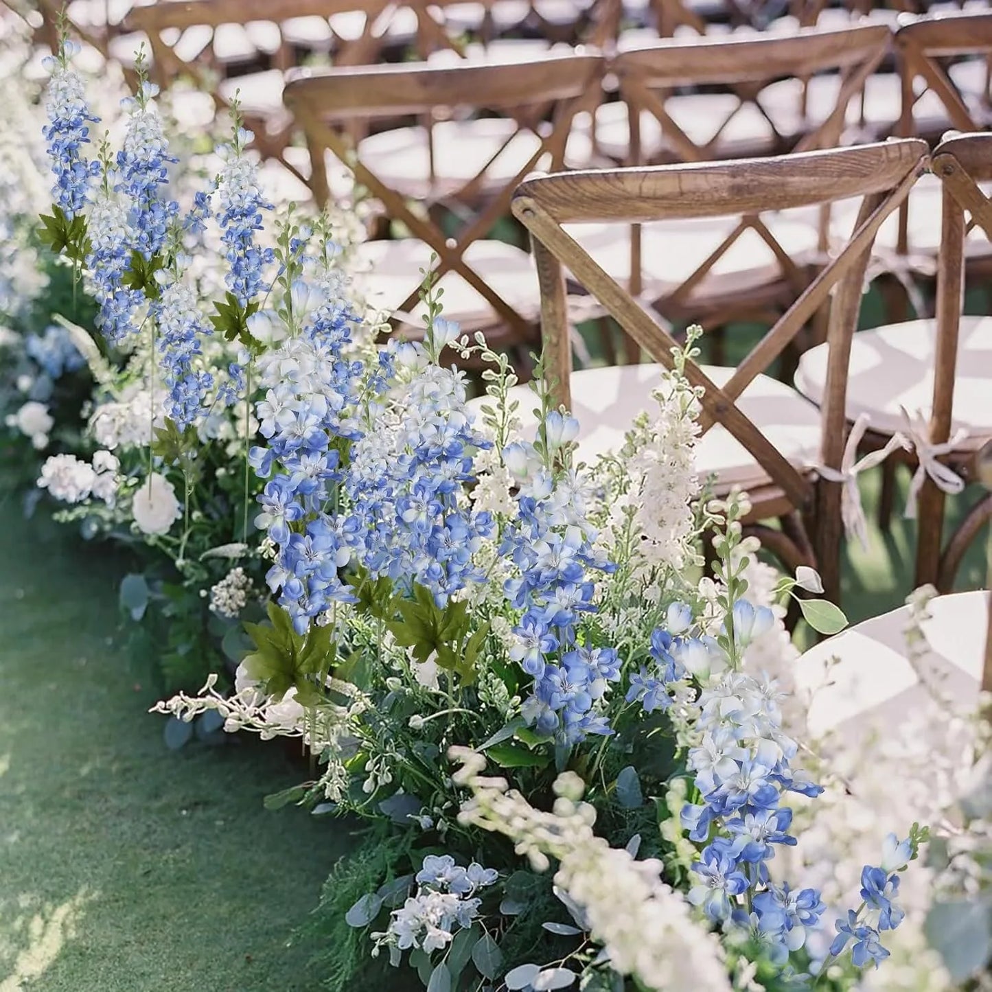 Delphinium Artificial Flower Bouquet β Elegant Silk Peony Arrangement