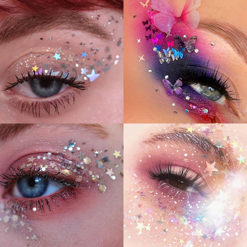 Pastel Eyeshadow Glitter Gel Cream, set of 6