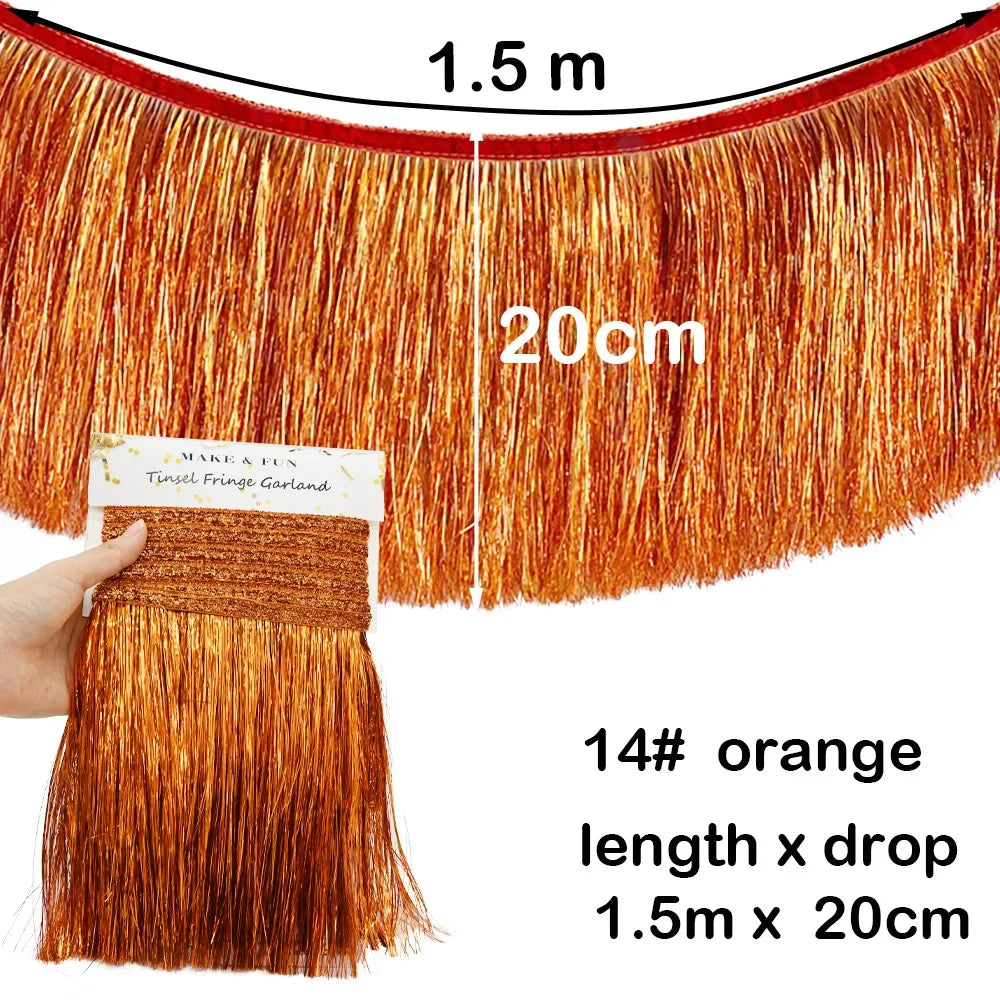 1.5m Premium Metallic Fringe Tassel Banner