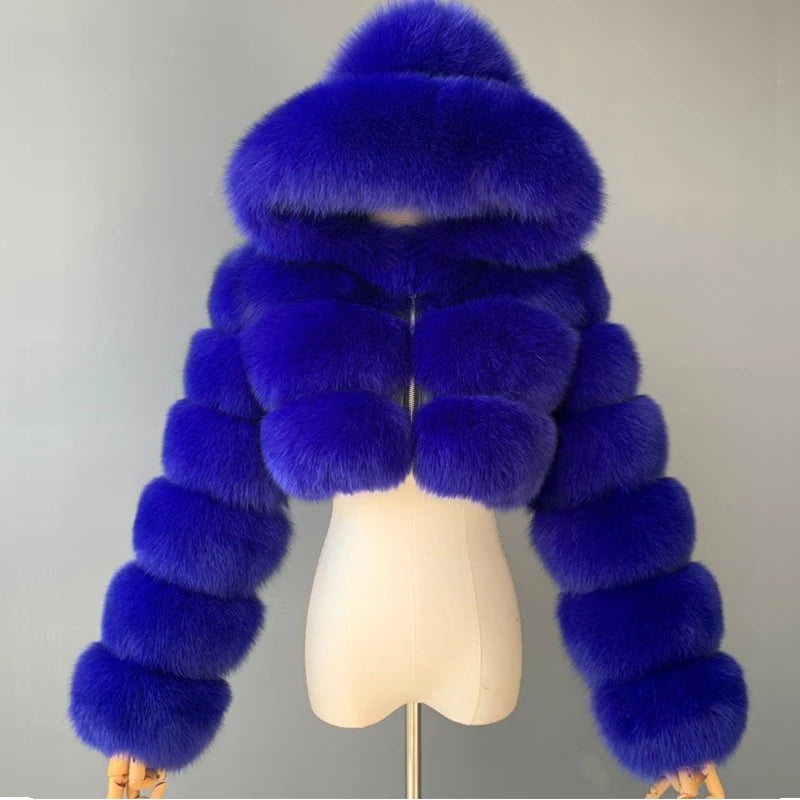 Women's Faux Fur Hooded Jacket