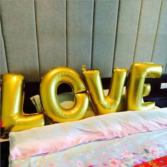 Giant Silver Letter Balloons