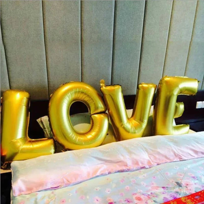 Giant Gold Letter Balloons