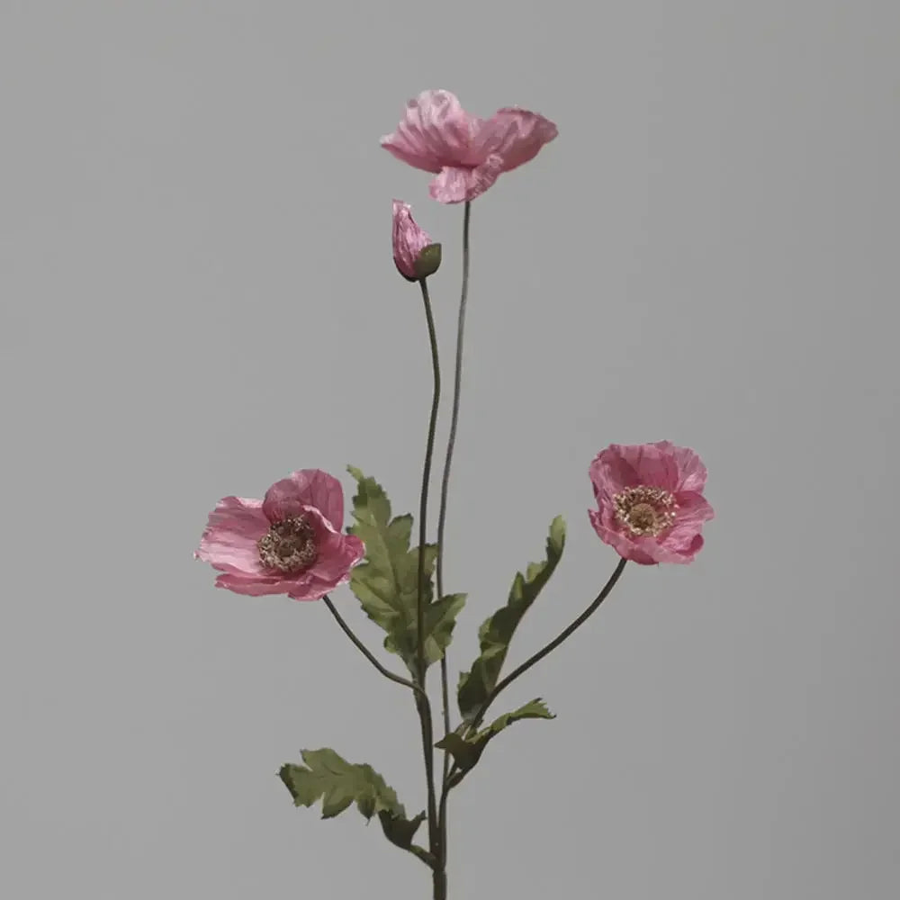 Elegant Artificial Poppy Bouquet