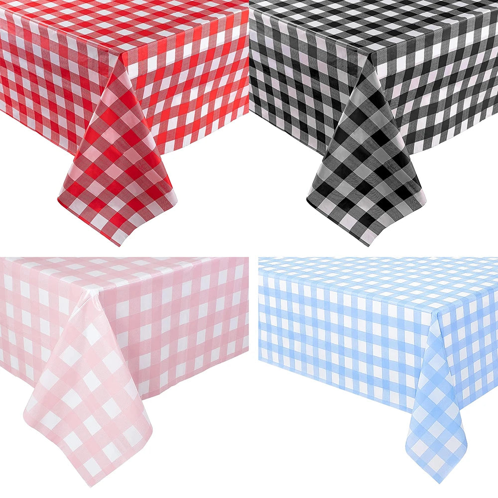 Checkered Disposable Tablecloth