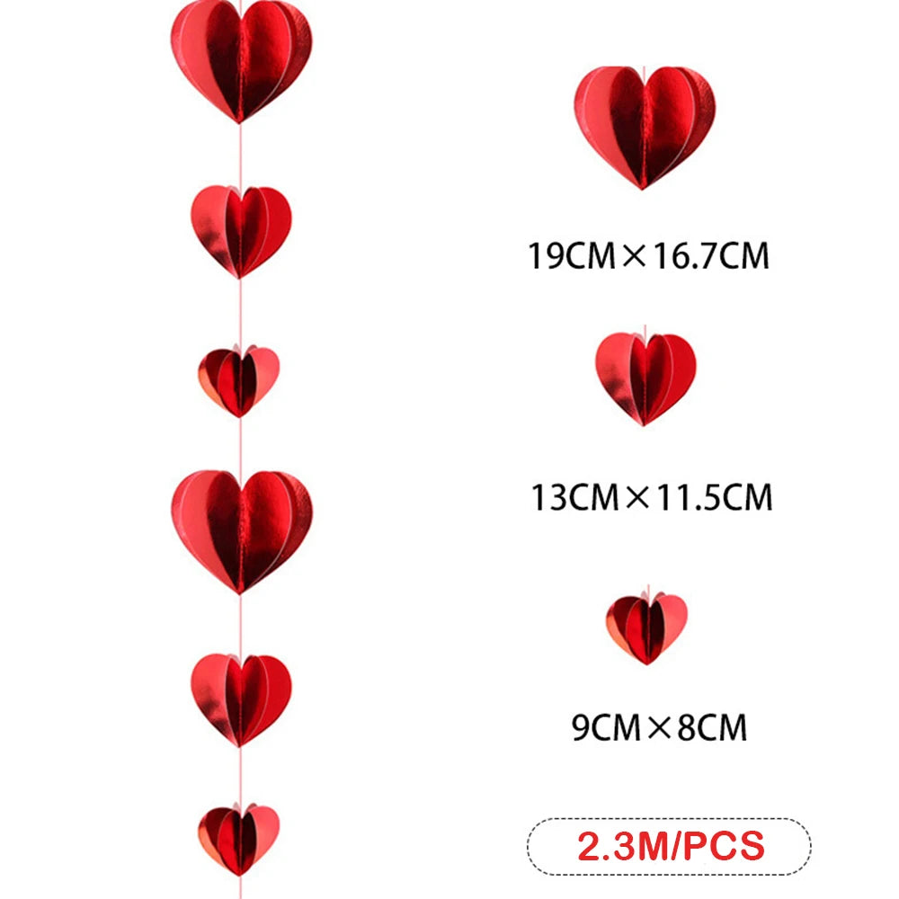 3D Heart Garland