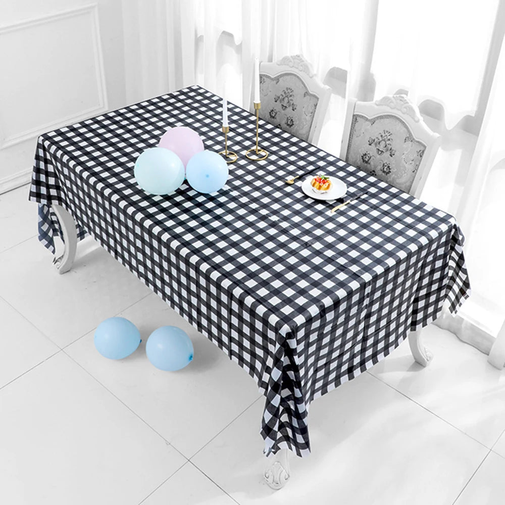 Checkered Disposable Tablecloth
