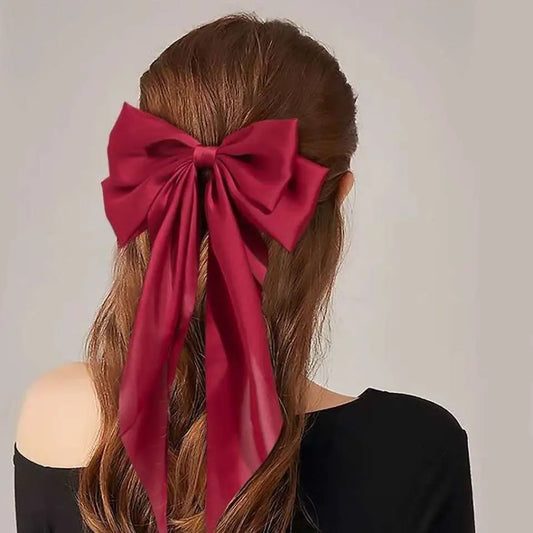 3-Piece Satin Ribbon Hair Clip Set